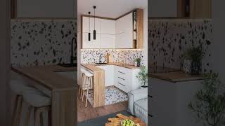 modular kitchen colour combination 2024 short viralshorts [upl. by Nylsej]