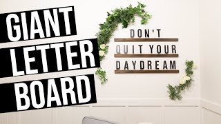 DIY Oversized Letter Board for Wall Letter Ledge [upl. by Terti208]