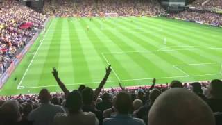 Manchester City Fans Singing Hark Now Hear The City Sing United Ran Away Vs Watford Away [upl. by Addy621]