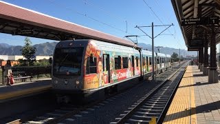 LA Metro Rail HD 60fps AnsaldoBreda P2550 Gold Line Trains  Irwindale Station 31016 [upl. by Anovad]