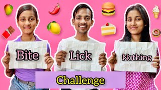 Lick  Bite Or Nothing Challenge with Sister  Part  2 [upl. by Hildy771]