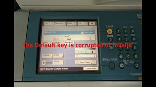 The default key is corrupted or invalid ir3045457050556570 [upl. by Arobed]