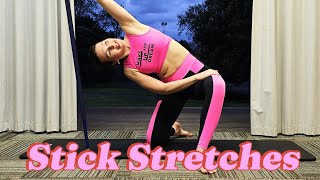 30 Minute Transformative FULLBODY Stretching Routine with a Gymnastic Stick [upl. by Odrawde]