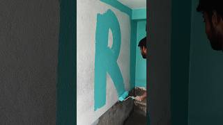 Teal blast colour paint apply 1st coat wall painting code 7503 shorts viral painting workout [upl. by Gerdeen]