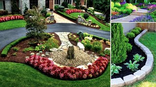 Landscape Design 50 Beautiful Front Yard Flower Bed Ideas [upl. by Anived523]