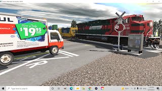 TRS2019 Railfanning 2021 Pt 6 BNSF FerromexKCS NS UP  New KCS AC4400CW Horn FXE ES44AC Horn [upl. by Lonee]