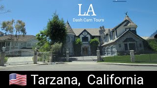 Driving Tour of Tarzana a neighborhood named after a fictional character Dash Cam Tours [upl. by Aitat]