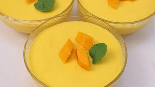 3 Ingredients Mango Mousse Recipe  How to make Mango mousse  Eggless Mango Mousse  Mango Recipes [upl. by Si]