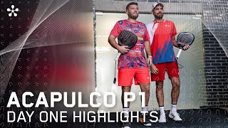 GNP Mexico P1 Premier Padel Highlights day 1 men [upl. by Lenad]