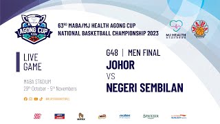 AgongCup2023  G48  MEN FINAL  JOHOR vs NEGERI SEMBILAN [upl. by Luciana]