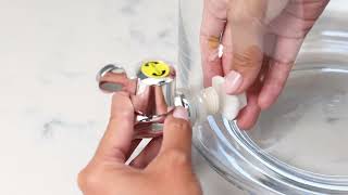 How to Insert the Spigot ZeroWater® 40Cup Glass Dispenser [upl. by Florentia]