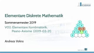 Elementare Diskrete Mathematik 2019S Vorlesung 2 [upl. by Antone579]