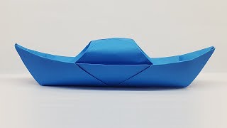 How to Make a Paper Canoe  Paper Boat Making Origami Tutorial [upl. by Gewirtz]