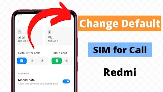 how to set default sim for call in redmi [upl. by Corinne]