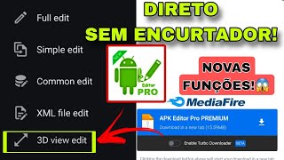 CHEGOU😱 APK EDITOR MOD PREMIUM 2024 100 ATUALIZADO Sem Encurtador [upl. by Cordie913]