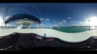 British Virgin Islands 360 BVI Sailboat attached to a mooring ball [upl. by Christoforo497]