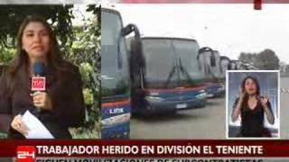 Violencia regresa al conflicto de Codelco  24 Horas TVN Chile [upl. by Arny]