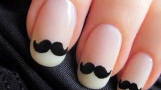 Cute Mustache Nail Art [upl. by Noreg]