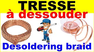 Comment fabriquer de la tresse a dessouder la soudure brasure Desoldering braid souder [upl. by Funk]