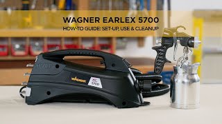 Wagner Earlex 5700 Paint Sprayer Setup Spraying amp Cleanup [upl. by Eniretac]