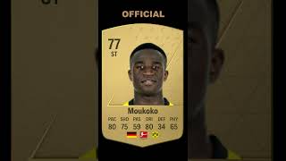 Youssoufa Moukoko  Official Rating VS Potential Future Rating like subscribe [upl. by Iaka]