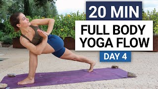 20 Min Full Body Yoga Flow  Strength Flexibility amp Mobility  Day 4  30 Day Yoga Challenge [upl. by Arleen116]