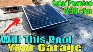 Installing Vevor Solar Attic Fan to COOL DOWN your garage [upl. by Avah626]