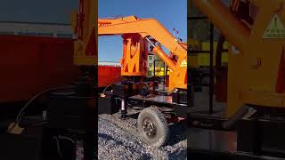 Agricultural fourwheel drive and foursimilar truckmounted cranedigger allinone machine P5978 [upl. by Yevad]