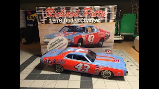 Salvinos JR Richard Petty 1976 Dodge Charger Kit Review [upl. by Nedrah605]