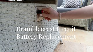 How to replace the battery on a Bramblecrest Firepit set [upl. by Dasa160]