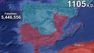 The Reconquista in 1 minute using Google Earth [upl. by Camus272]