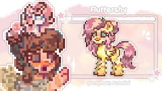 ✮⋆ 🦋Pony Town⋆˙ ∘₊✧─Fluttershy Tutorial─✧₊∘ •°MLPFiM°• ⋆˙ by szha ⋆˙ [upl. by Anaeli317]