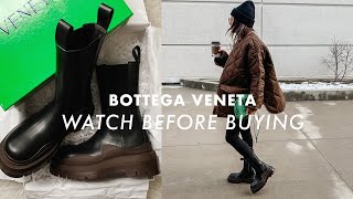 BOTTEGA VENETA TIRE BOOTS ARE THEY WORTH IT  REVIEW amp OUTFIT IDEAS TO STYLE YOUR CHUNKY BOOTS [upl. by Natloz195]