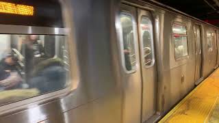 NYC Subway R160 Siemens G Train at Metropolitan Avenue Station [upl. by Ennaul]