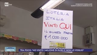 Lotteria Italia vince e lascia 1 milione alla figlia disoccupata  La Vita in Diretta 08012018 [upl. by Hillary78]