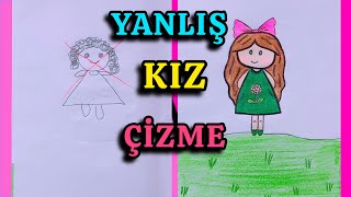 EN KOLAY KIZ ÇİZME YÖNTEMİ💯DEĞİŞİK VE GÜZEL BİR RESİM YAPMAYI ÖĞREN‼️✅🎨🎨 [upl. by Etsirk260]