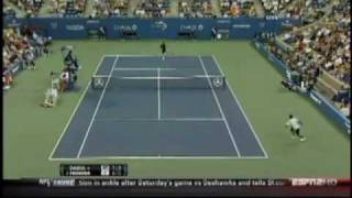 Roger Federer Between The Legs Shot vs Dabul  Us Open 2010  Tweener [upl. by O'Neil]