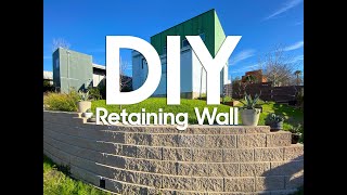 How to build a DIY Retaining Wall • Backyard Transformation [upl. by Dearr181]