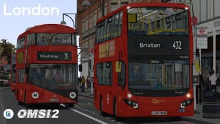 London Route 432 from Anerley to Brixton  EvoSeti B5LH  OMSI 2 [upl. by Spiegel359]