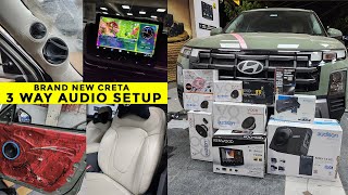 Creta 3 Way Audio Setup  Car Audio Chennai  Car Speakers  Car Music System  Car Sense Chennai [upl. by Nnyladnarb]