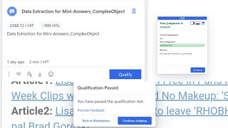 Data Extraction for MiniAnswersComplexObject uhrs hitapp  2 attempt  தமிழ் [upl. by Eceined]