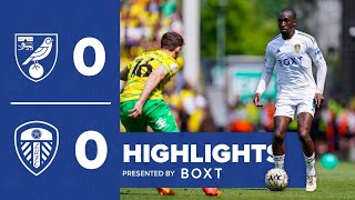 Highlights Norwich City 00 Leeds United  EFL Championship Playoff semifinal 1st leg [upl. by Panthea]