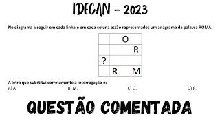 RACIOCÍNIO LÓGICO IDECAN CAERNRN 2023  questão 2 [upl. by Irod142]