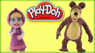 Play Doh Mawa Kawa How To Make Masha and the Bear Play Dough [upl. by Darum]