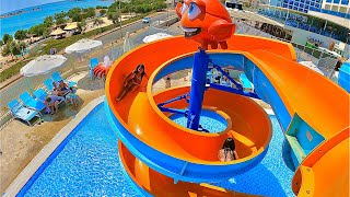 Orange Kids Water Slide at Maxeria Blue Didyma Hotel [upl. by Colby944]