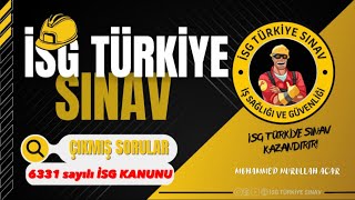 SON SINAVLARDA ÇIKMIŞ 6331 SAYILI İSG KANUNU SORU ANALİZİ MNurullah ACAR [upl. by Nnylear]