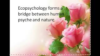 Ecopsychology in Literature  DrSrVincy [upl. by Nomma]