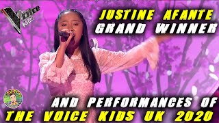 Justine Afante Grand Champion and Finals Performances The Voice Kids UK 2020  SingGaling TV [upl. by Earleen905]