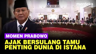 Momen Prabowo Ajak Tamu Penting Dunia Bersulang di Istana Usai Dilantik Presiden [upl. by Drofdeb]