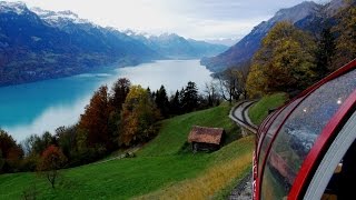 Scenic Switzerland from The Brienz Rothorn Bahn Cog Railway [upl. by Olinad]